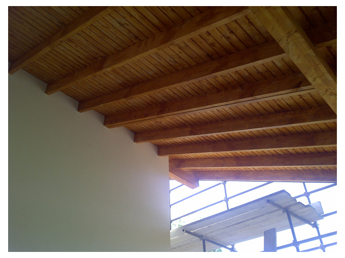 Torino casa prefabbricata in legno Ecodimora : particolare portico