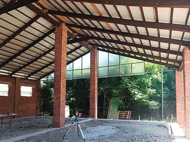 Edificio scolastico prefabbricato Ecodimora Valperga Torino 