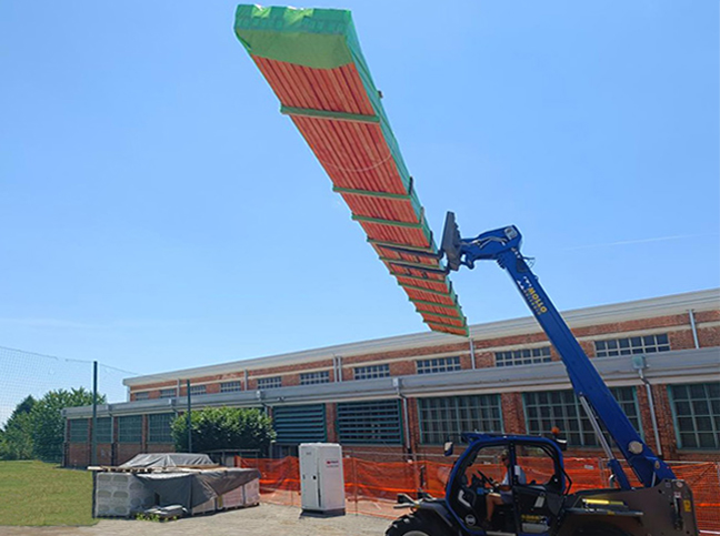 Edificio scolastico prefabbricato Ecodimora Valperga Torino 