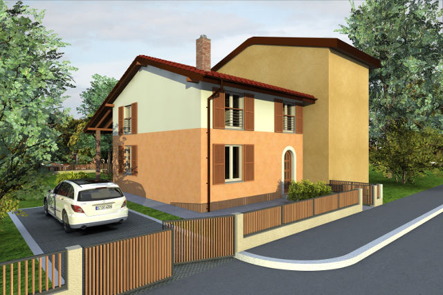 Parma , casa prefabbricata in legno Ecodimora : render