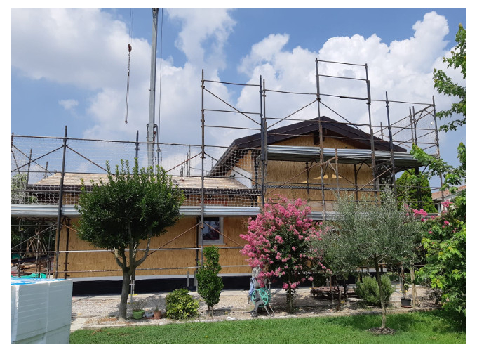 Casa prefabbricata Ecodimora a Ferrara Loc. Fossanova S. Biagio - cantiere