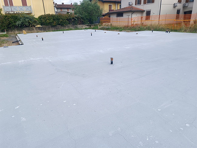 Casa prefabbricata Ecodimora a Flero Brescia formazione platea