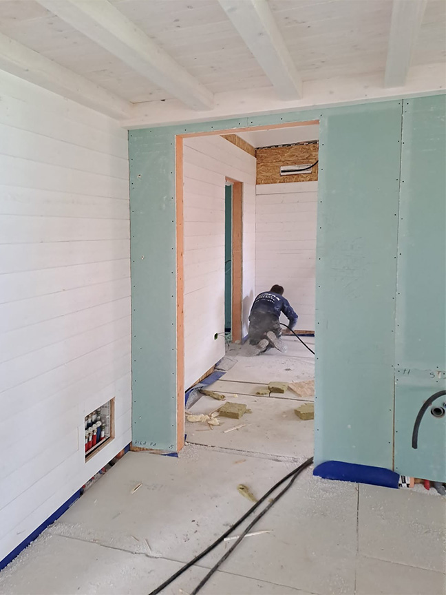 Edificio prefabbricato in legno Ecodimora a San Felice del Benaco Brescia