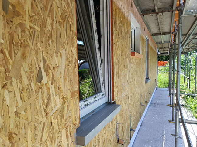 Casa prefabbricata Ecodimora a Casale Litta Varese posa pareti