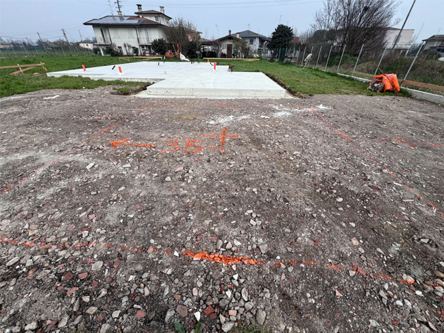 Casa prefabbricata Ecodimora a Pavone Mella Brescia platea