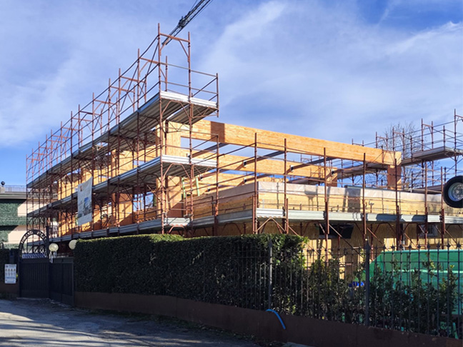Edificio prefabbricato in legno Ecodimora a San Felice del Benaco Brescia