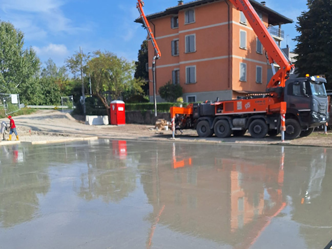 Casa prefabbricata Ecodimora a Parma formazione platea