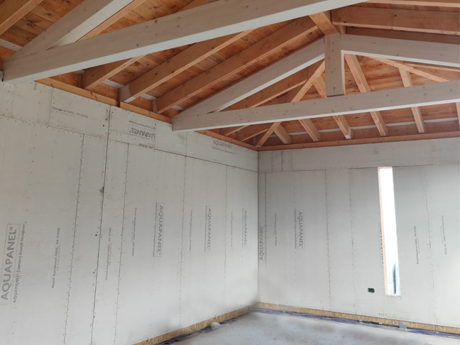 Casa prefabbricata Ecodimora a Parma copertura carport