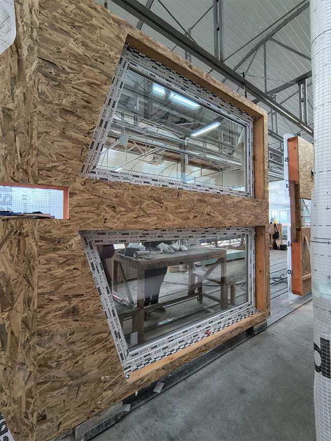 Casa prefabbricata Ecodimora a Casorezzo Milano produzione pareti